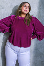 IT'S YOUR TIME VELVET TOP