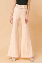 COUNTDOWN THE HOURS WOVEN FLARED PANTS
