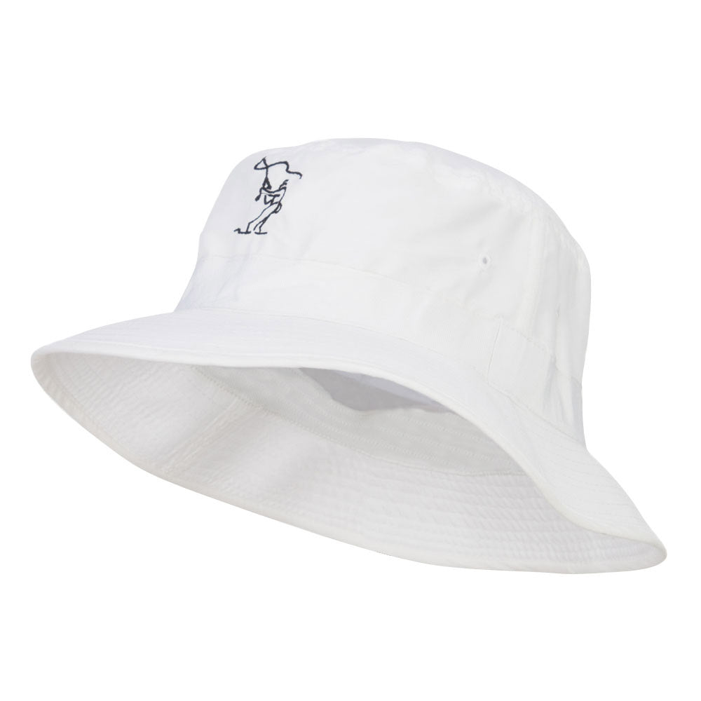 Fly Fishing Man Embroidered Big Golfer Hat