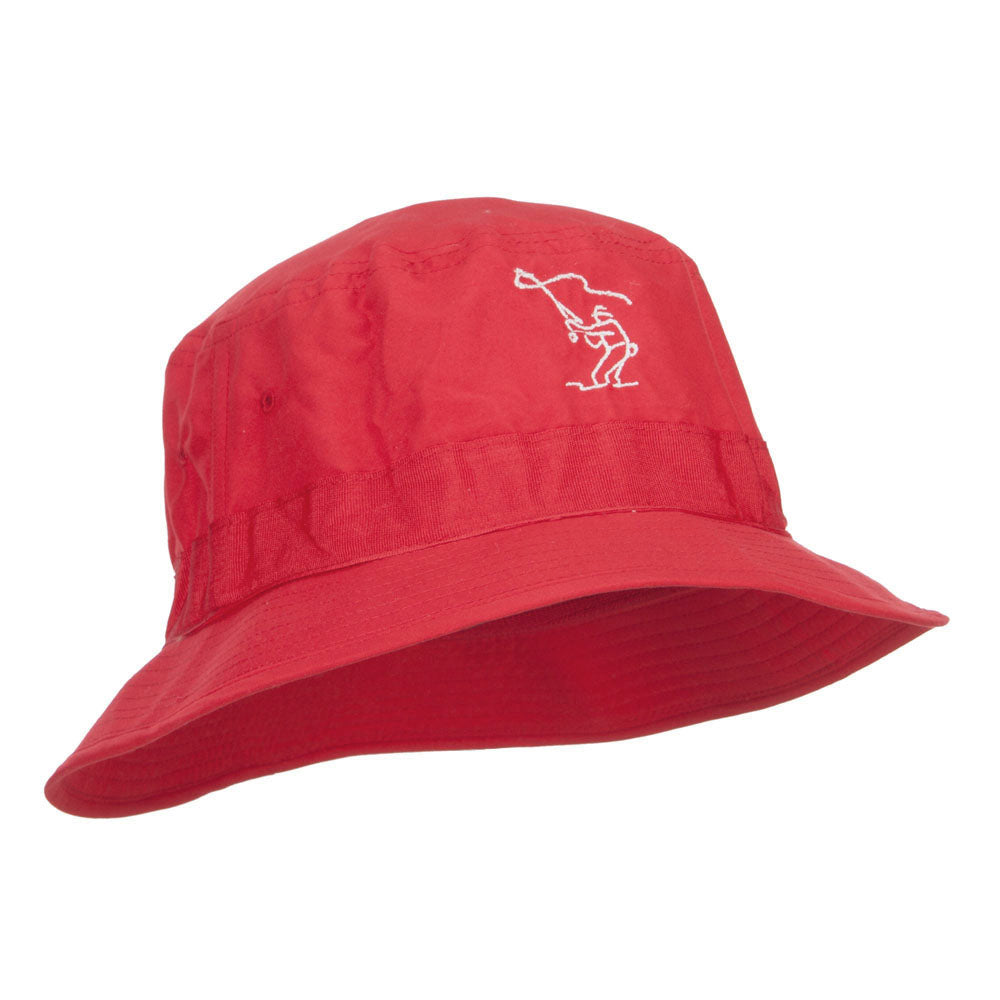 Fly Fishing Man Embroidered Big Golfer Hat