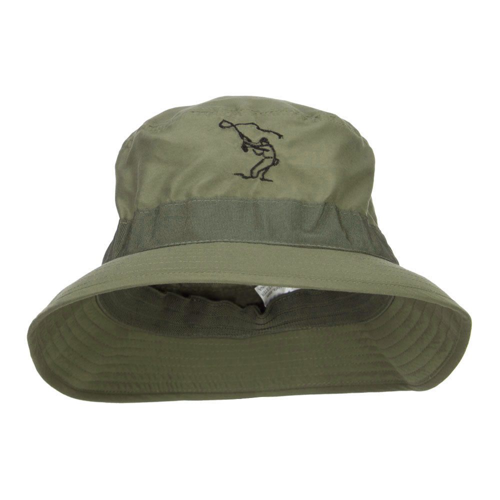 Fly Fishing Man Embroidered Big Golfer Hat