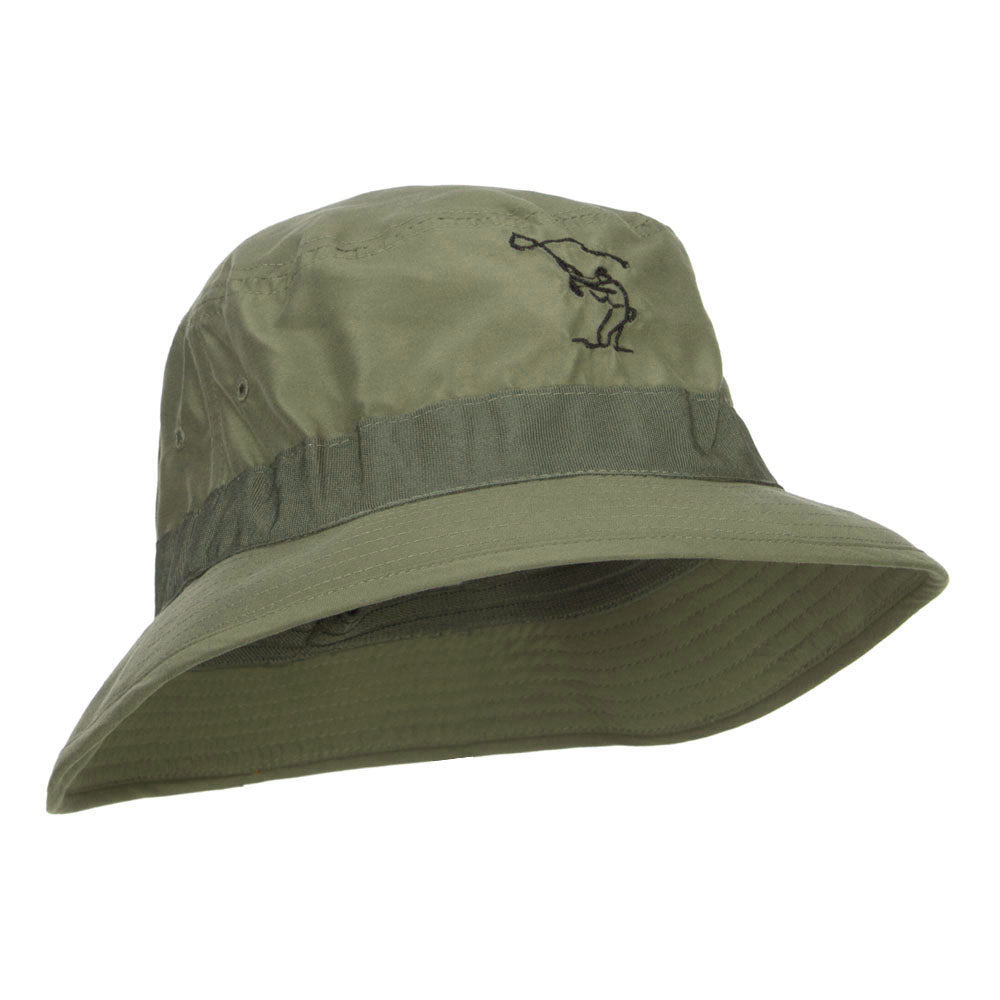 Fly Fishing Man Embroidered Big Golfer Hat