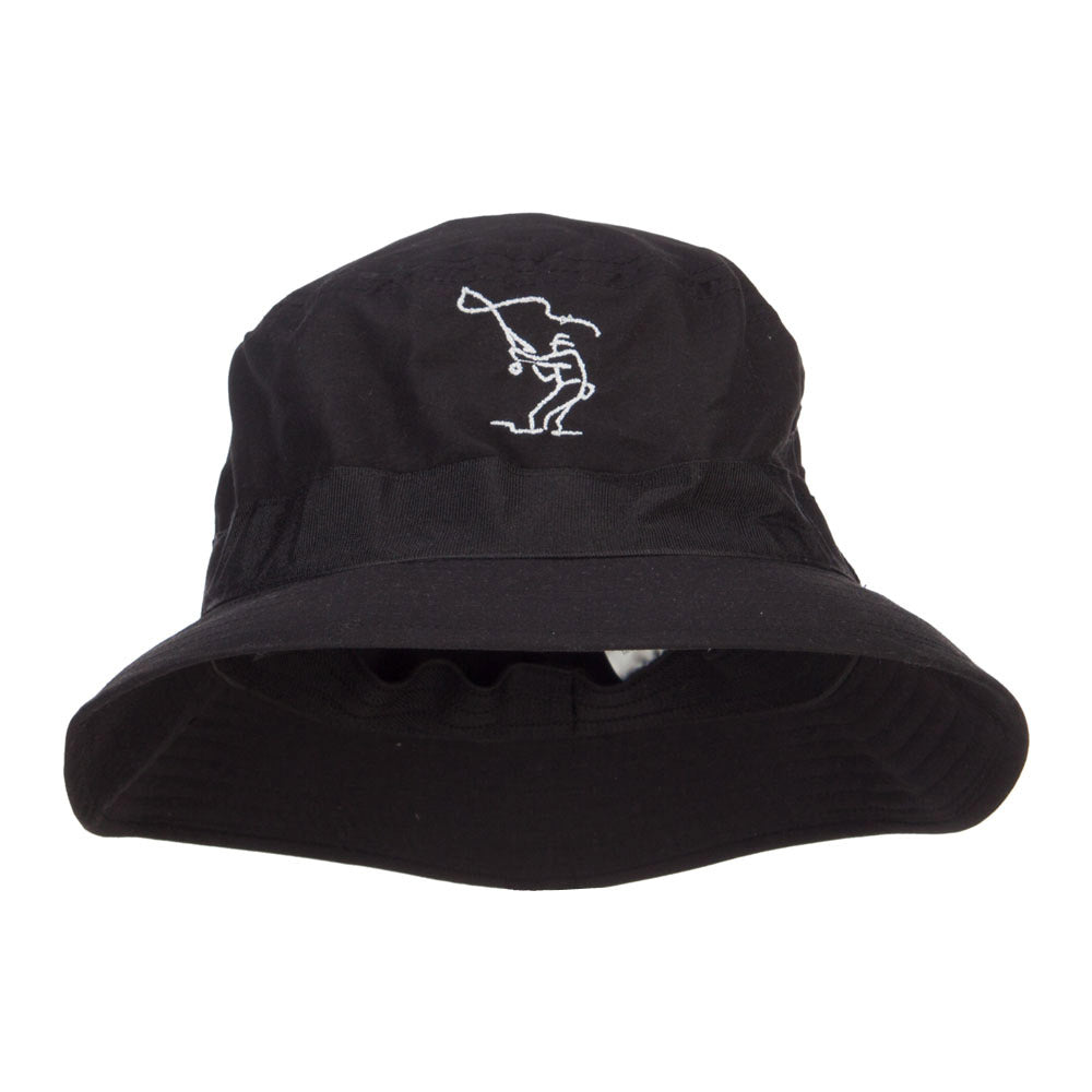 Fly Fishing Man Embroidered Big Golfer Hat
