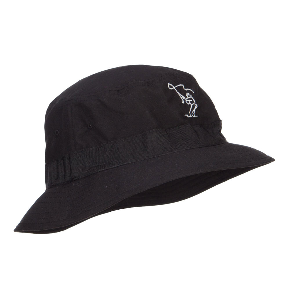 Fly Fishing Man Embroidered Big Golfer Hat