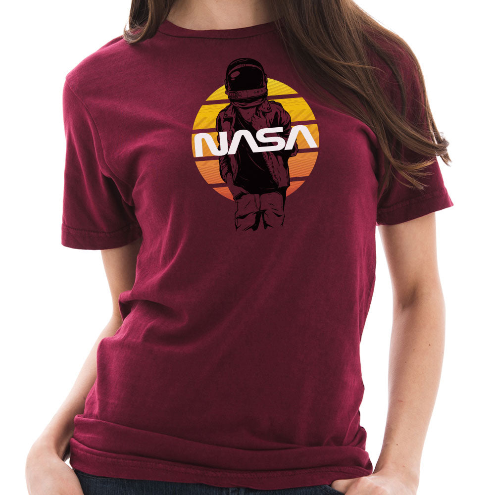 NASA Rock Astronaut Designed Unisex Cotton Vintage Short Sleeve T-Shirt