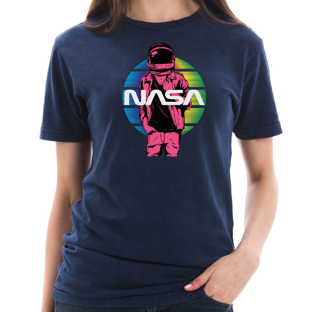 NASA Rock Astronaut Designed Unisex Cotton Vintage Short Sleeve T-Shirt