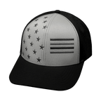 Flag Hat - Baseball Hat Fit - Black / Gray - Laser Mesh