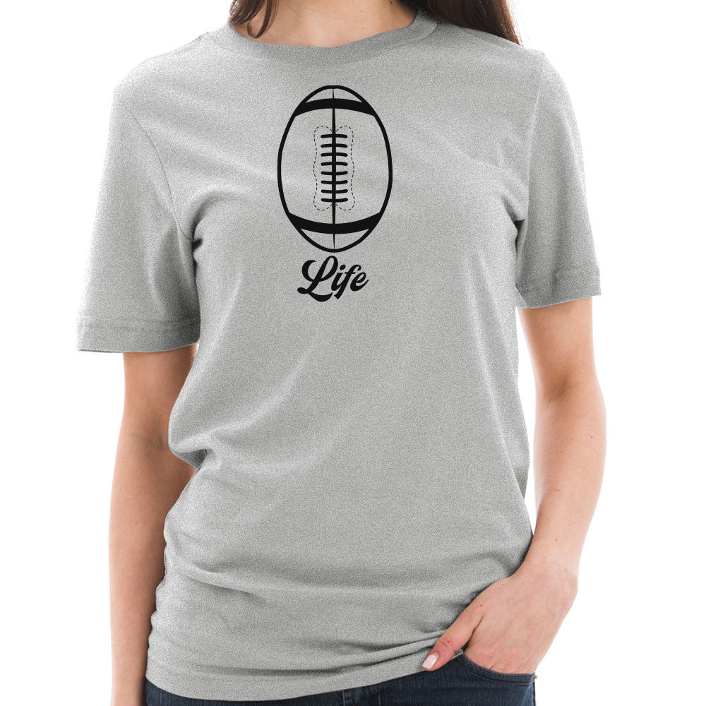 Football Life Graphic Design Unisex Short Sleeve Cotton Jersey T-Shirt