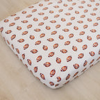 Football Print Bamboo Crib Sheet