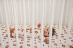 Football Print Bamboo Crib Sheet