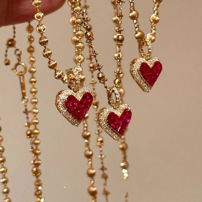 MyClosetAid Tiffany's Necklace Heart Pendant Gold Chain