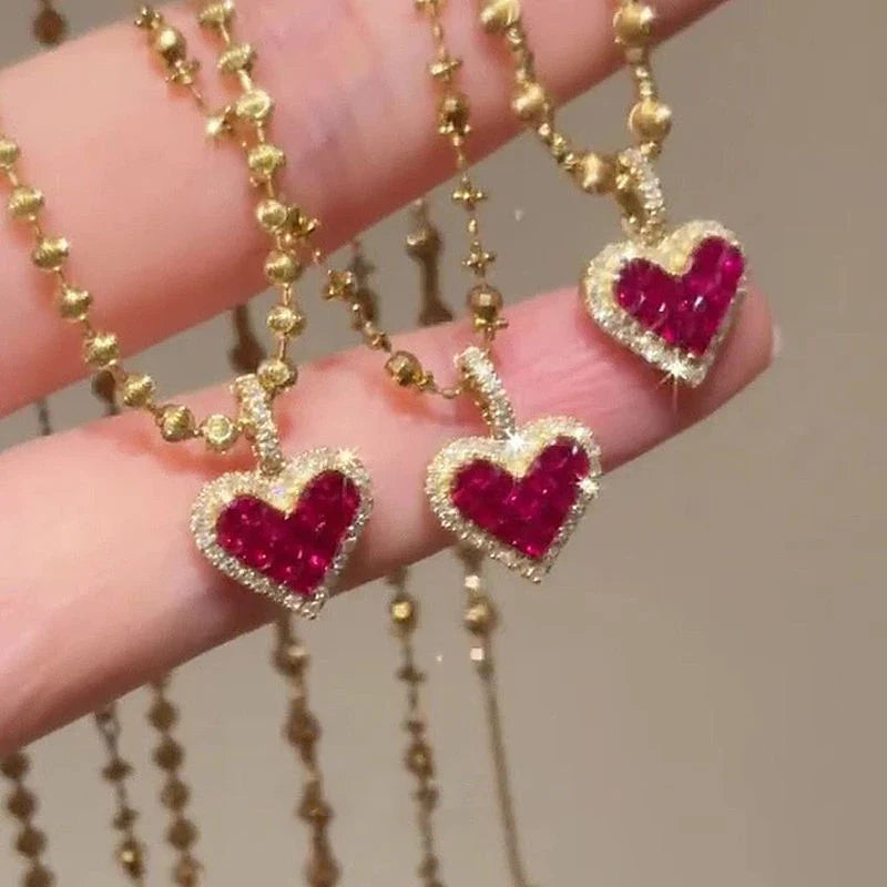 MyClosetAid Tiffany's Necklace Heart Pendant Gold Chain
