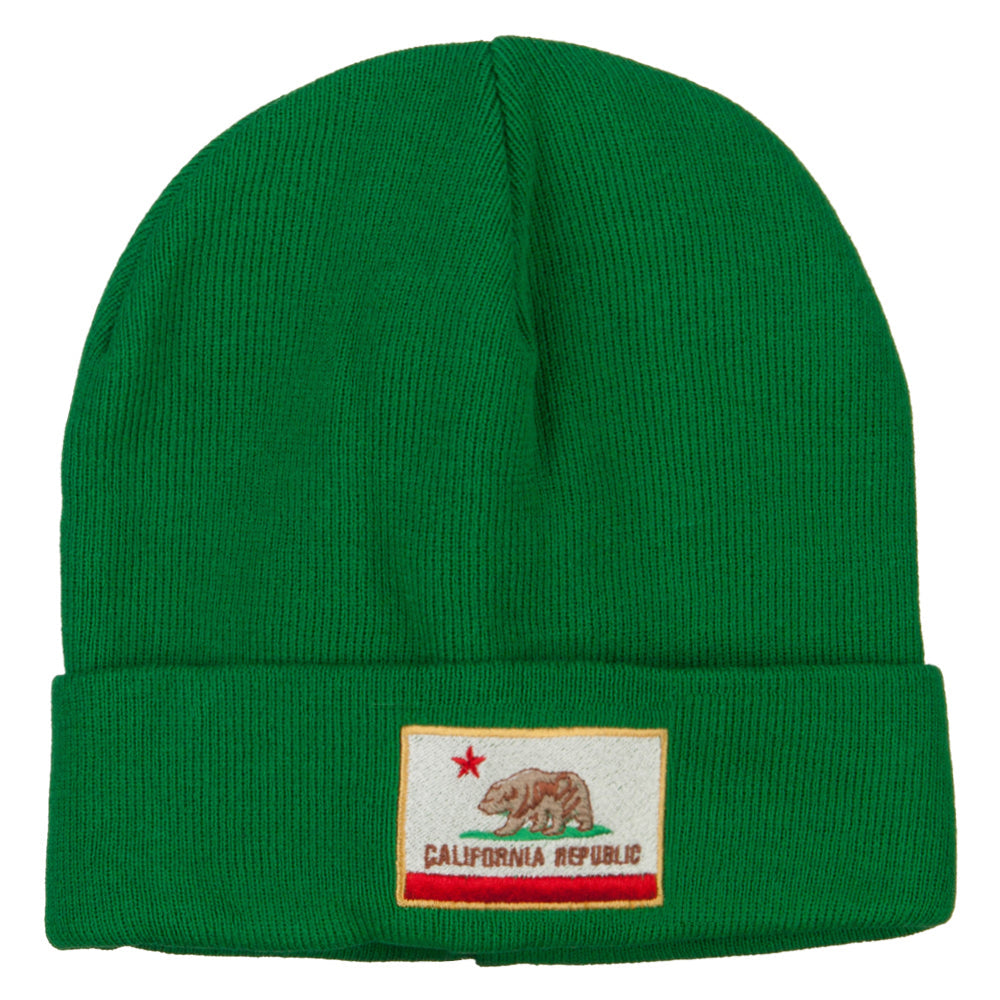 California Republic Embroidered Big Size Long Beanie
