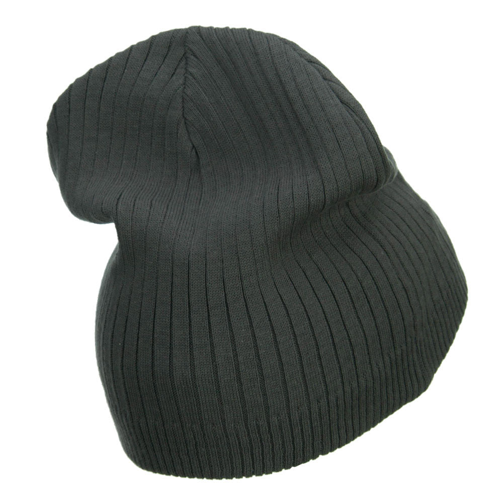 Big Size Sheriff Embroidered Ribbed Beanie