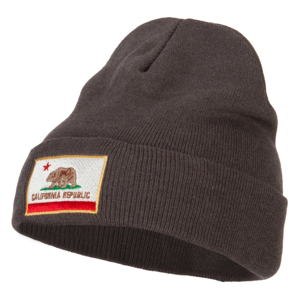 California Republic Embroidered Big Size Long Beanie
