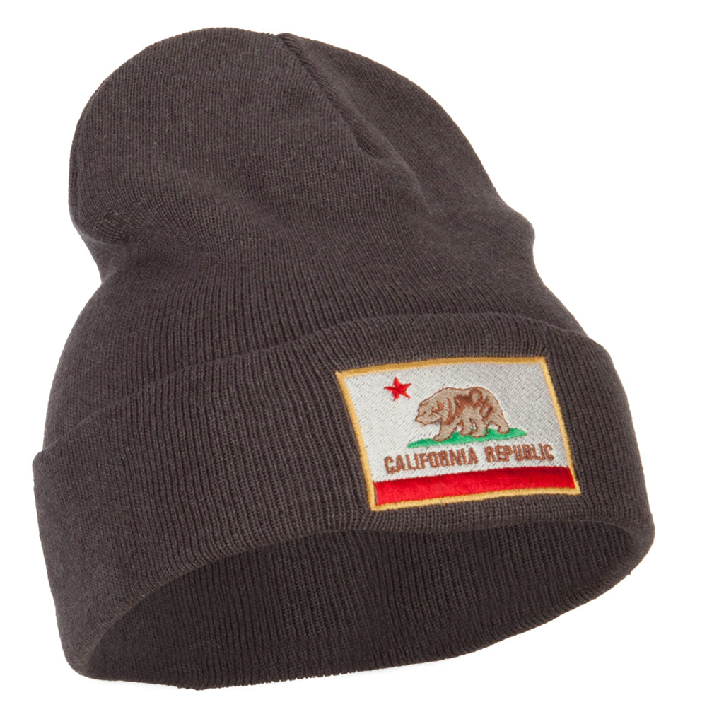 California Republic Embroidered Big Size Long Beanie