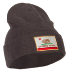 California Republic Embroidered Big Size Long Beanie