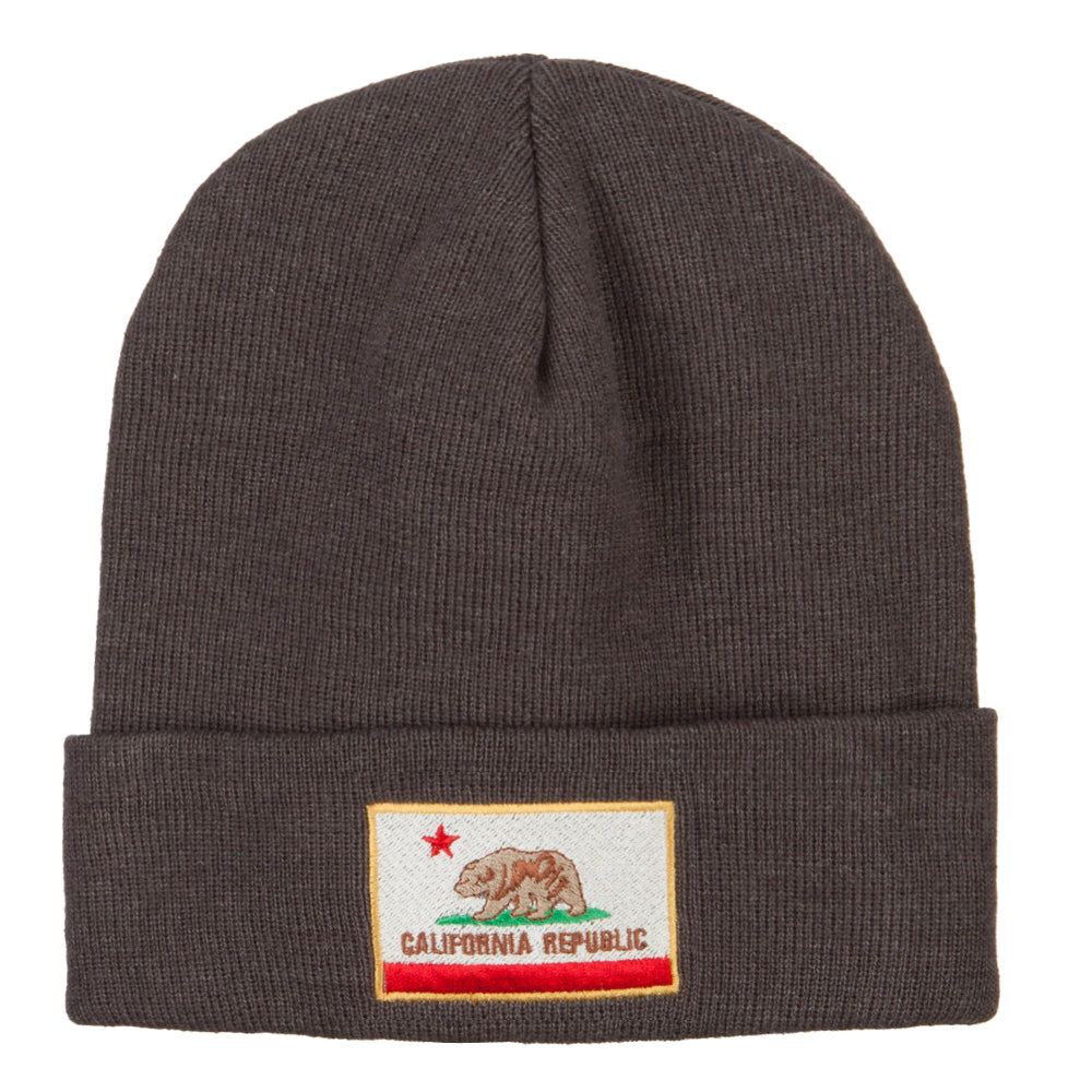 California Republic Embroidered Big Size Long Beanie