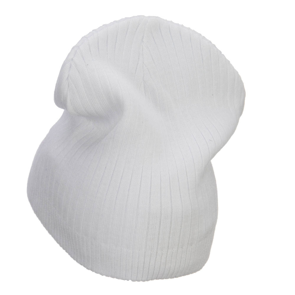 Big Size Sheriff Embroidered Ribbed Beanie