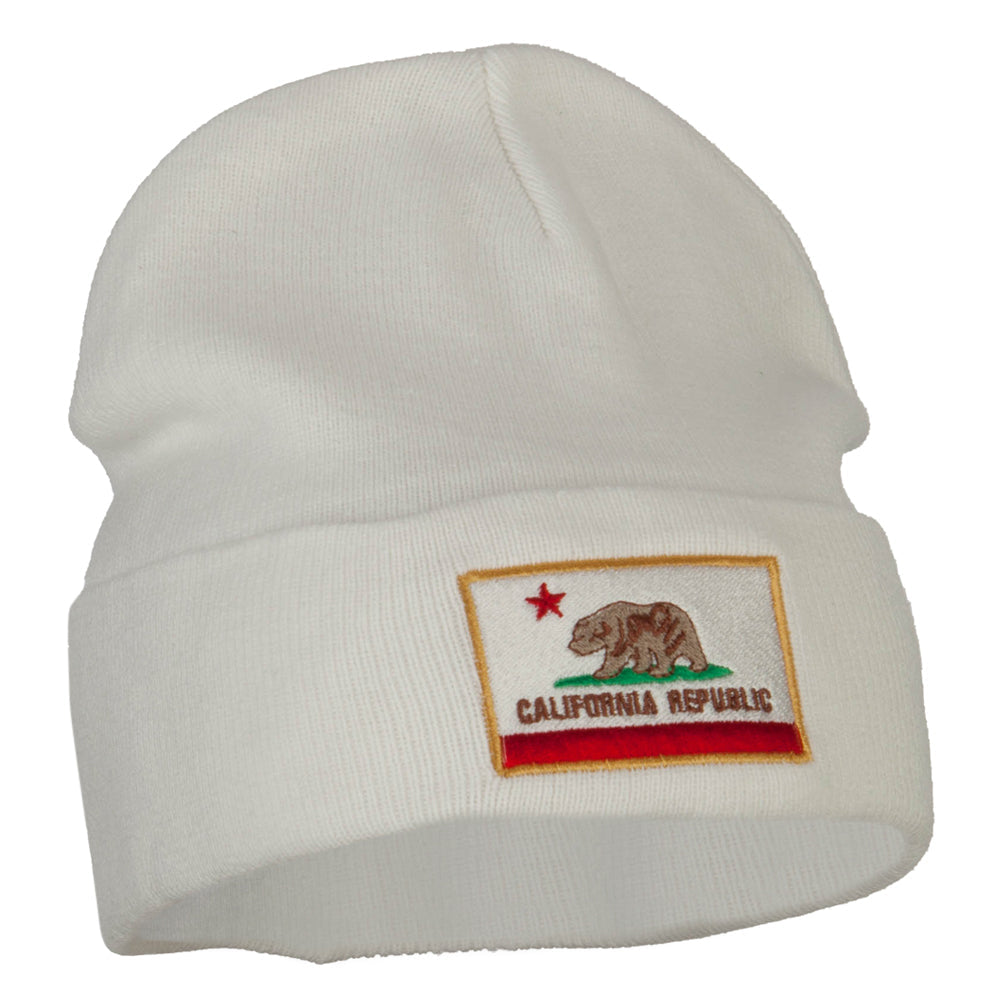 California Republic Embroidered Big Size Long Beanie