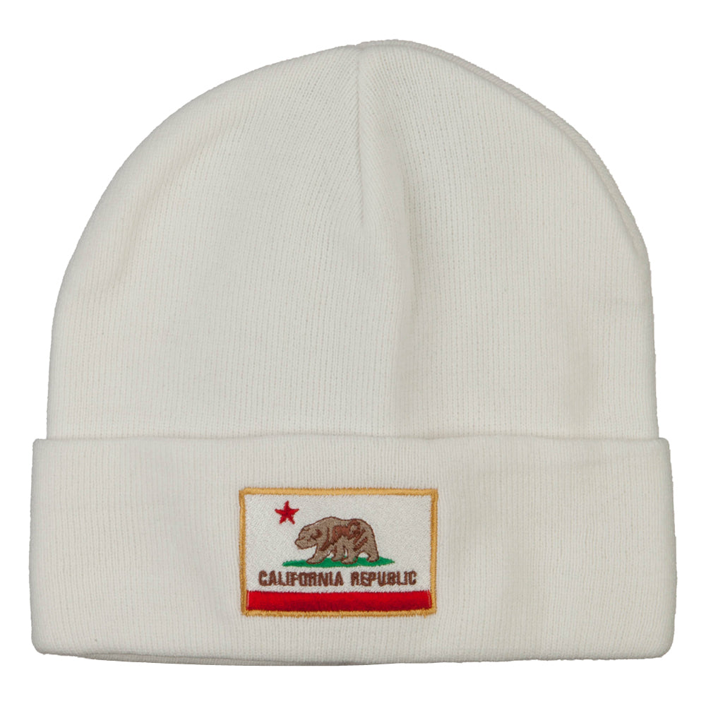 California Republic Embroidered Big Size Long Beanie