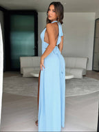 Fredrick Halterneck V-Neck Dress