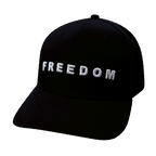 FREEDOM Hat - Black - Baseball Hat Fit - Laser Mesh