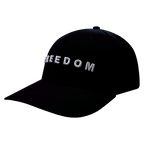 FREEDOM Hat - Black - Baseball Hat Fit - Laser Mesh