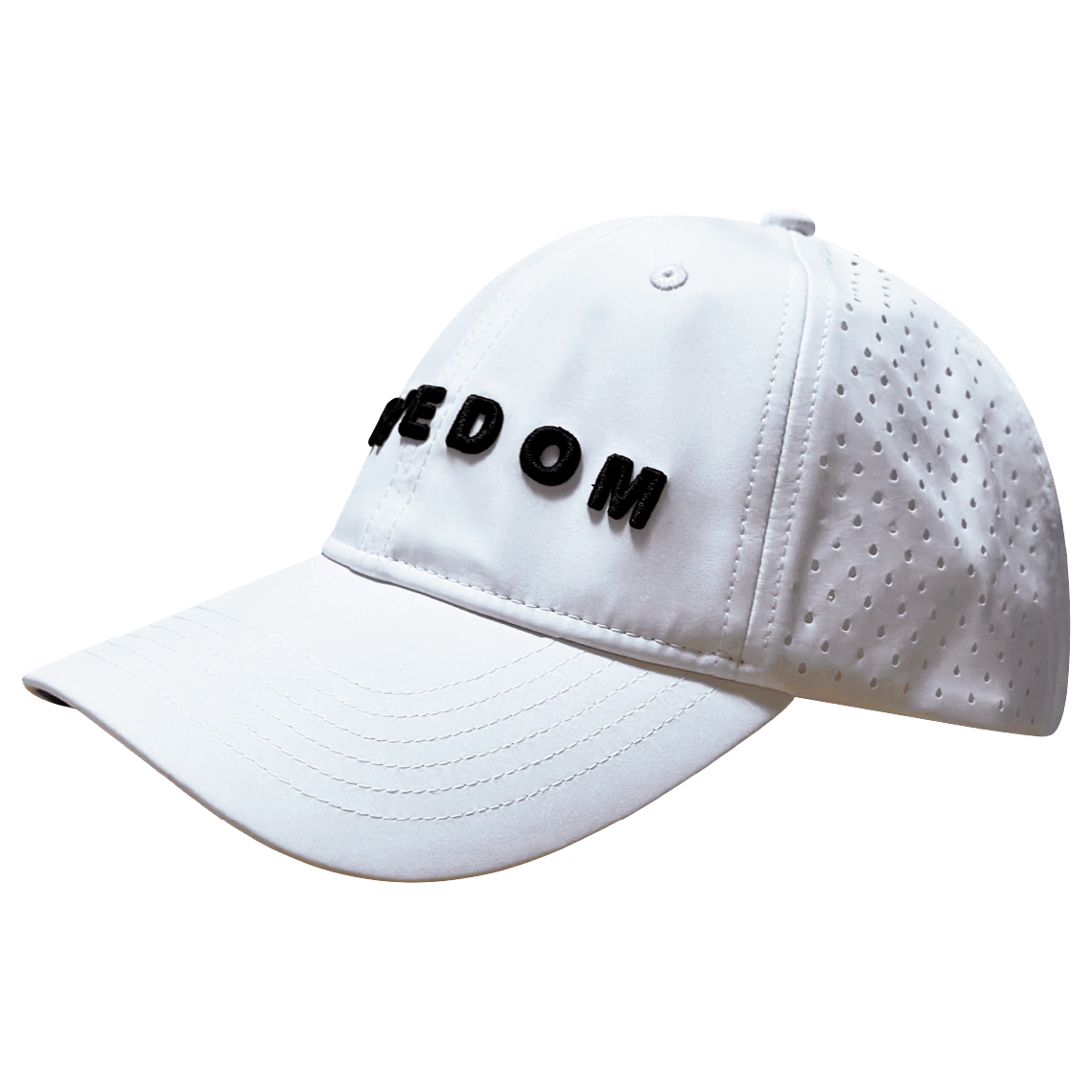 FREEDOM Hat - White - Dad Hat - Ponytail - Laser Mesh