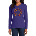 Autumn Wreath Women's Port & Company Long Sleeve Cotton T-Shirt