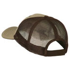 Grey American Flag Patched Big Size Washed Mesh Cap