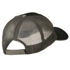 Grey American Flag Patched Big Size Washed Mesh Cap