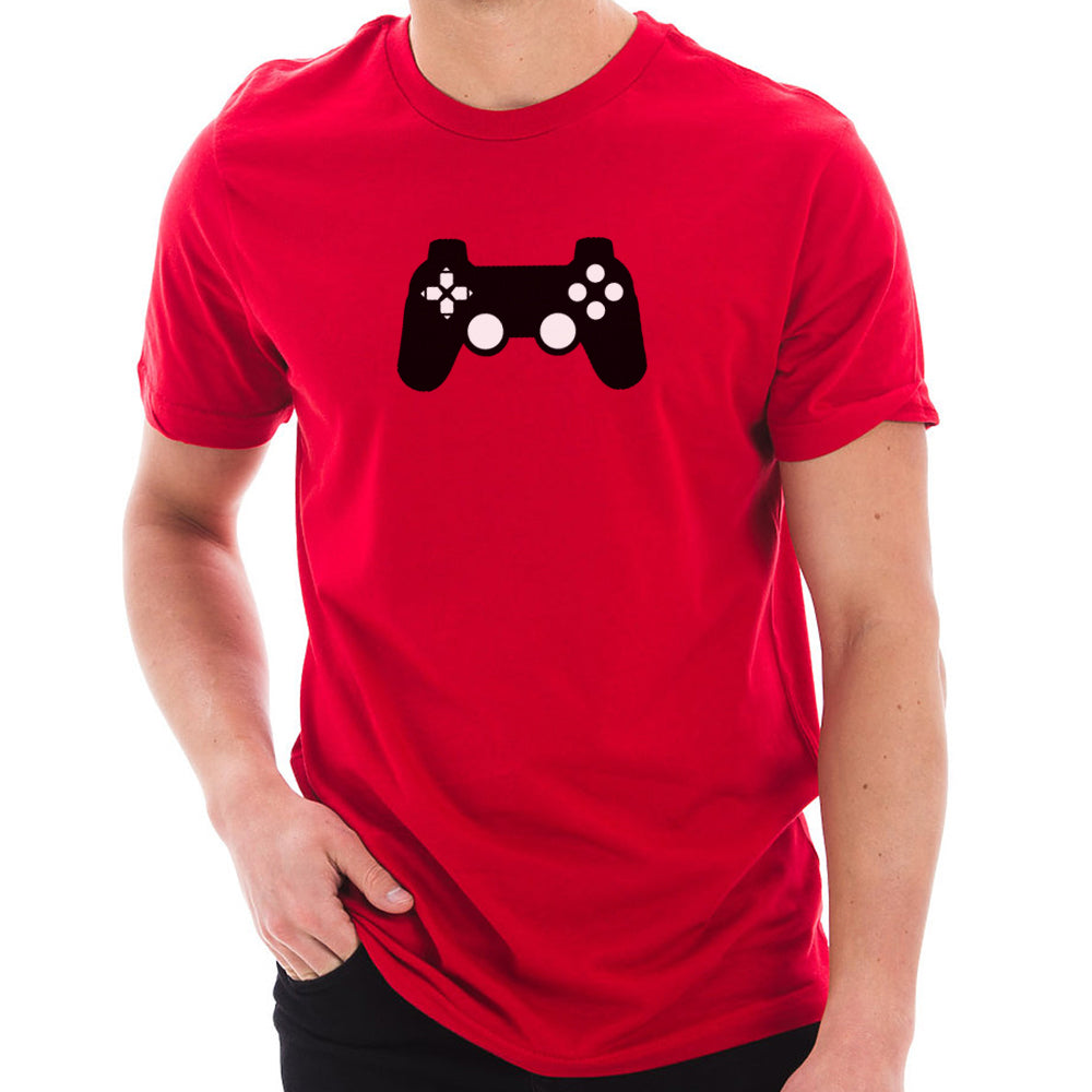 Game Controller Graphic Design Short Sleeve Cotton Jersey T-Shirt