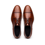 25-548-CGN GIOVANNI Italian Calfskin Lace Up Cognac