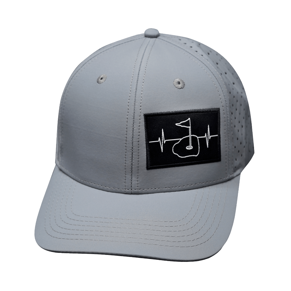 Golf Hat - Baseball Hat Fit  - Gray Blue - Laser Mesh
