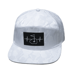 Golf Hat - Flat Bill - White Camo - Laser Mesh