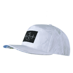 Golf Hat - Flat Bill - White Camo - Laser Mesh