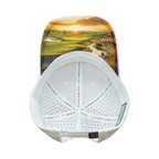Golf Hat - Low Profile - Ponytail - Light Pink / White - Laser Mesh