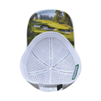 Golf Hat - Low Profile - Ponytail - White - Laser Mesh