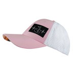Golf Hat - Low Profile - Ponytail - Light Pink / White - Laser Mesh