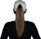 Golf Hat - Low Profile - Ponytail - White - Laser Mesh