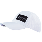 Golf Hat - Low Profile - Ponytail - White - Laser Mesh