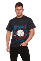 Great Baseball Men's Bamboo Viscose/Organic Cotton Short Sleeve Graphic T-Shirt