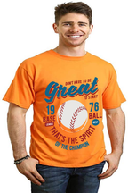 Great Baseball Men's Bamboo Viscose/Organic Cotton Short Sleeve Graphic T-Shirt