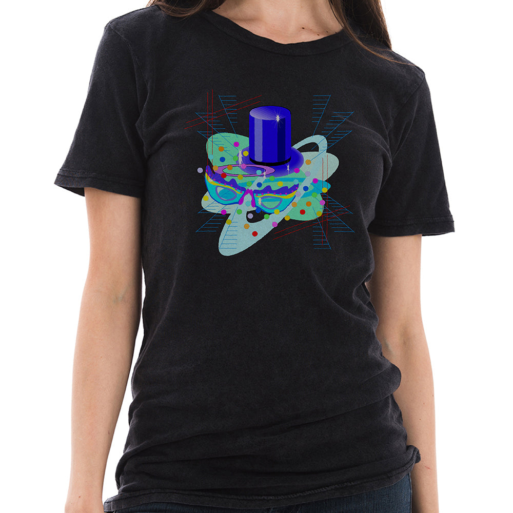 Vapor Wave Mardi Gras Vibes Graphic Design Unisex Lane Seven Ring Spun Cotton Vintage Short Sleeve Crewneck Tee Shirt