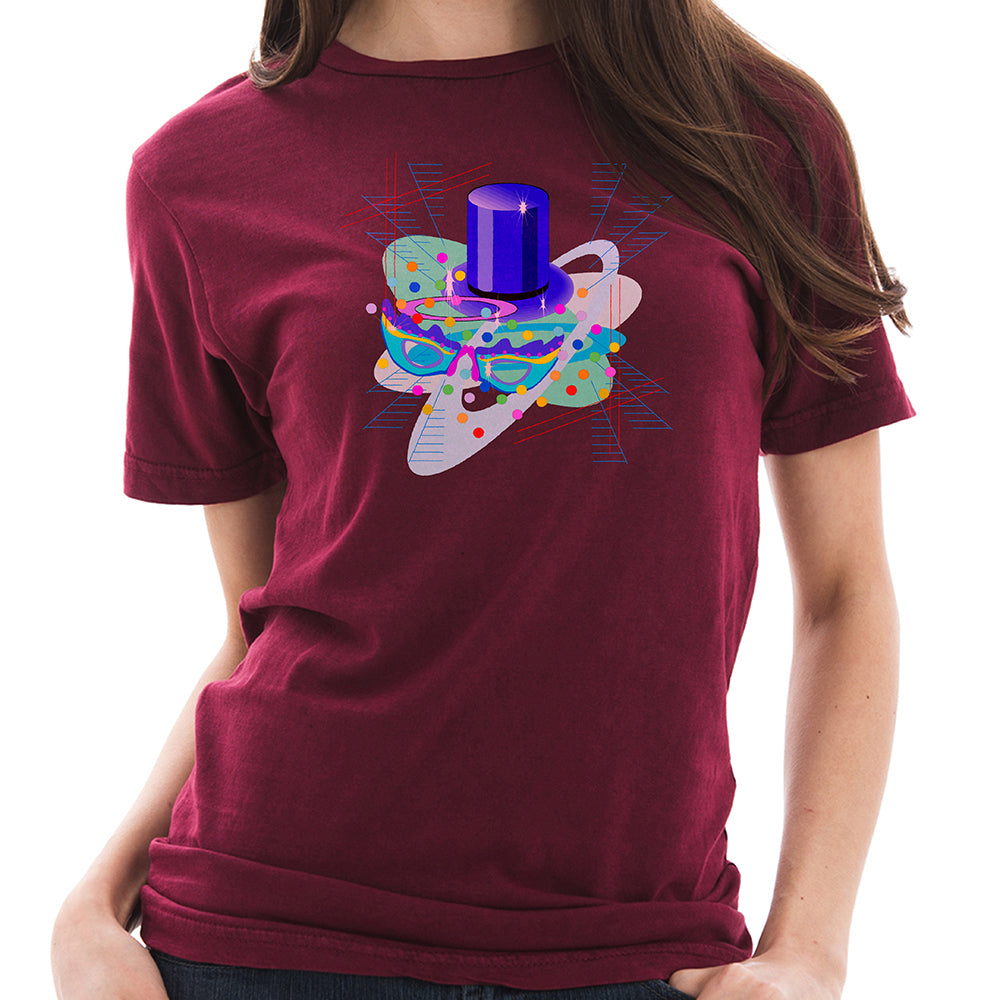 Vapor Wave Mardi Gras Vibes Graphic Design Unisex Lane Seven Ring Spun Cotton Vintage Short Sleeve Crewneck Tee Shirt