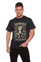 Hard Worker Men's Bamboo Viscose/Organic Cotton Short Sleeve Graphic T-Shirt