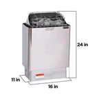 Harvia KIP60W 6KW UL Certified Electric Sauna Heater With Xenio CX170 Digital WIFI Control & Sauna Stones (SAK34791)