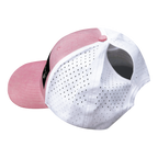 Hawaii Hat - Low Profile - Ponytail - Pink / White - Laser Mesh