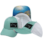 Hawaii Hat - Low Profile - Ponytail - Teal / White - Laser Mesh
